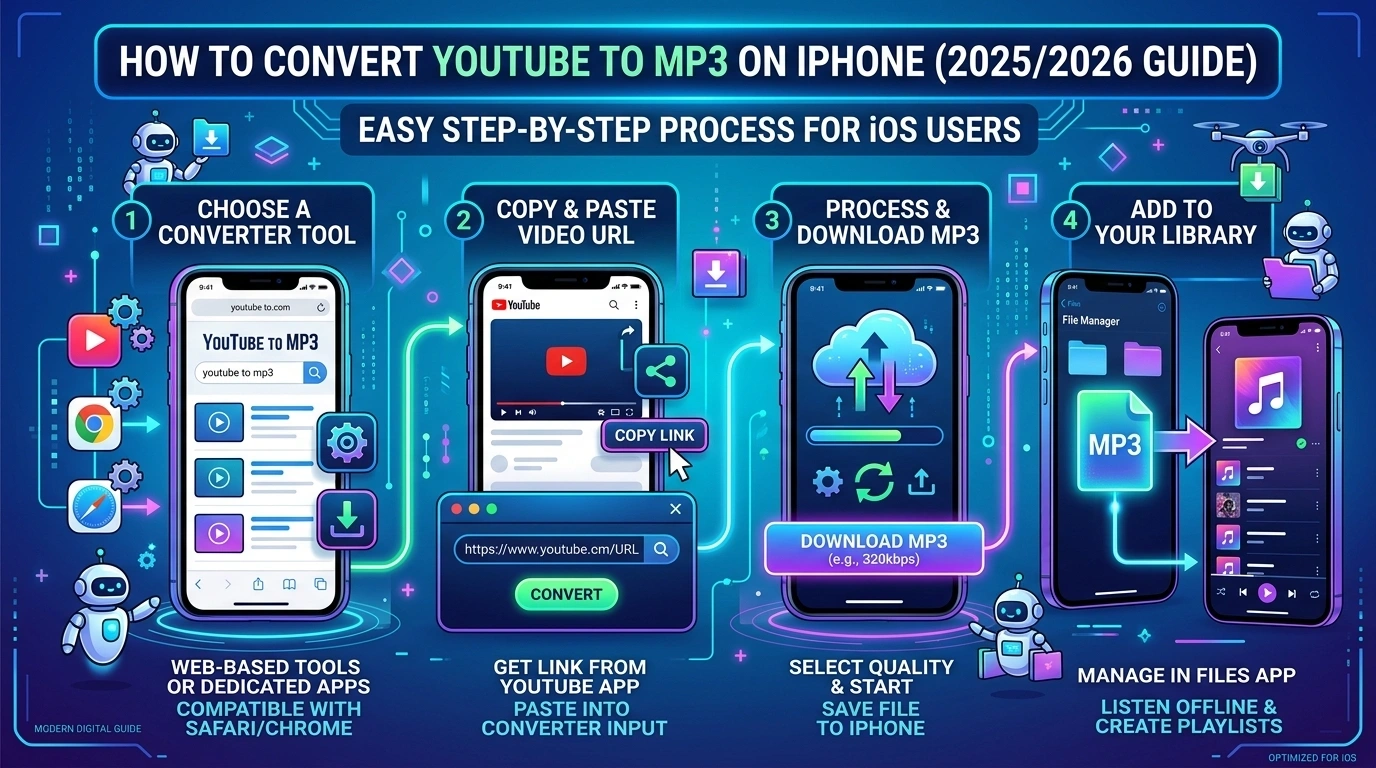 How to Convert YouTube to MP3 on iPhone (2025/2026 Guide)