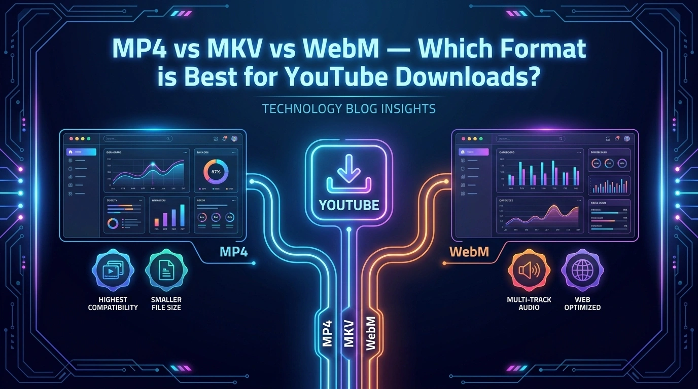 MP4 vs MKV vs WebM — Which Format is Best for YouTube Downloads?