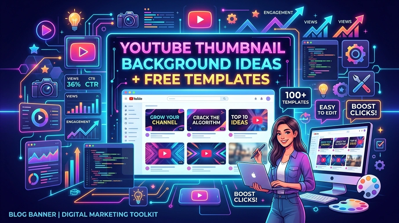 YouTube Thumbnail Background Ideas + Free Templates