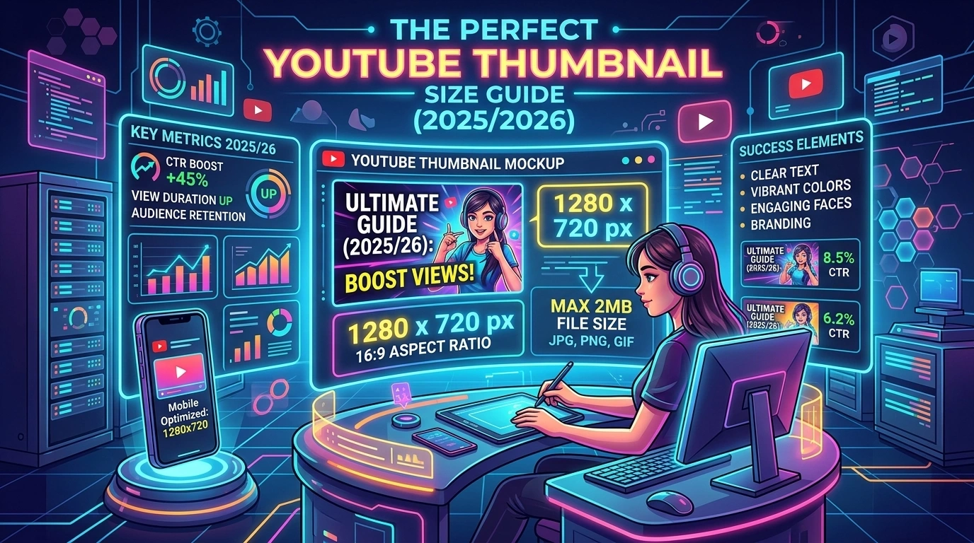 The Perfect YouTube Thumbnail Size Guide (2025/2026)