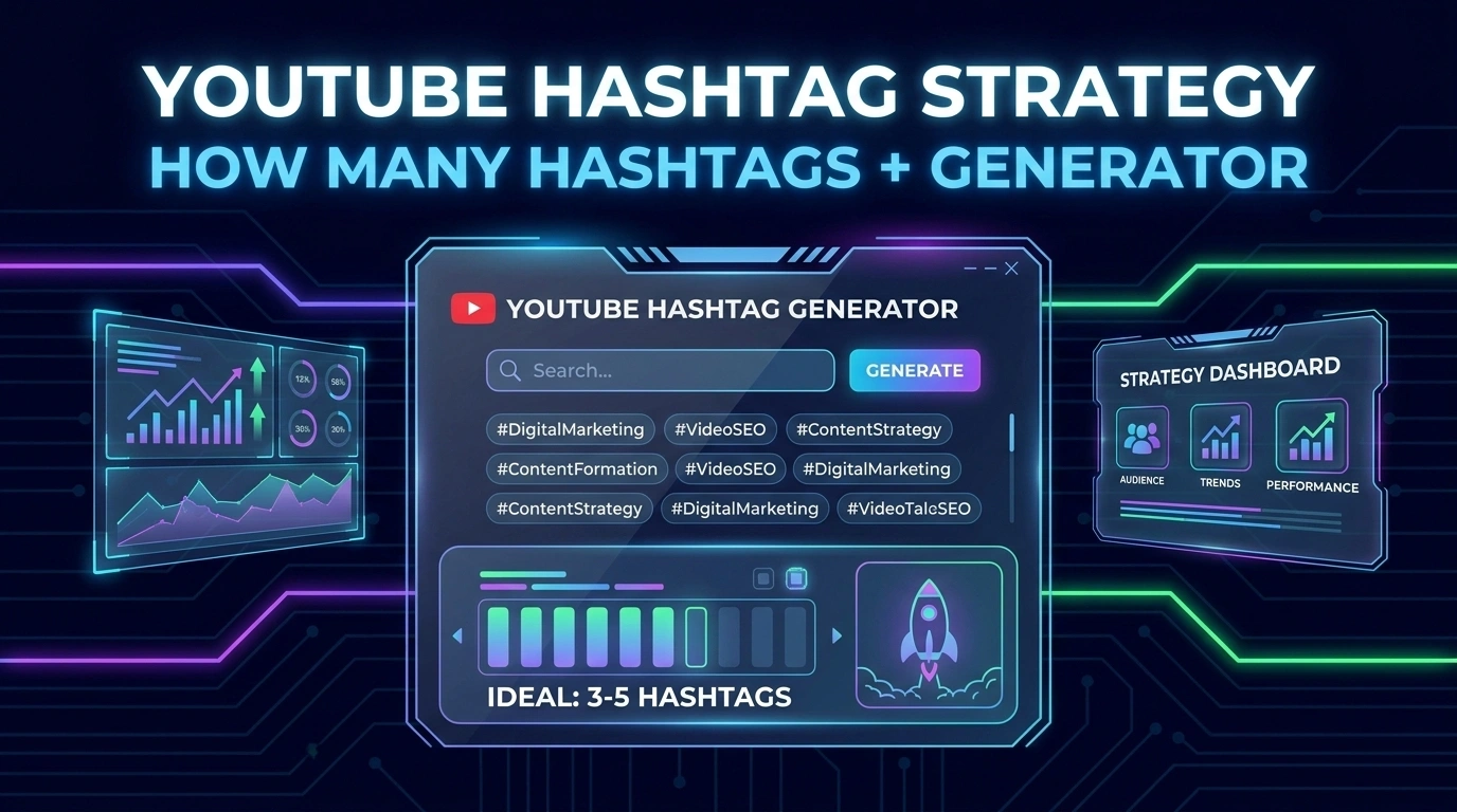 YouTube Hashtag Strategy — How Many Hashtags + Generator