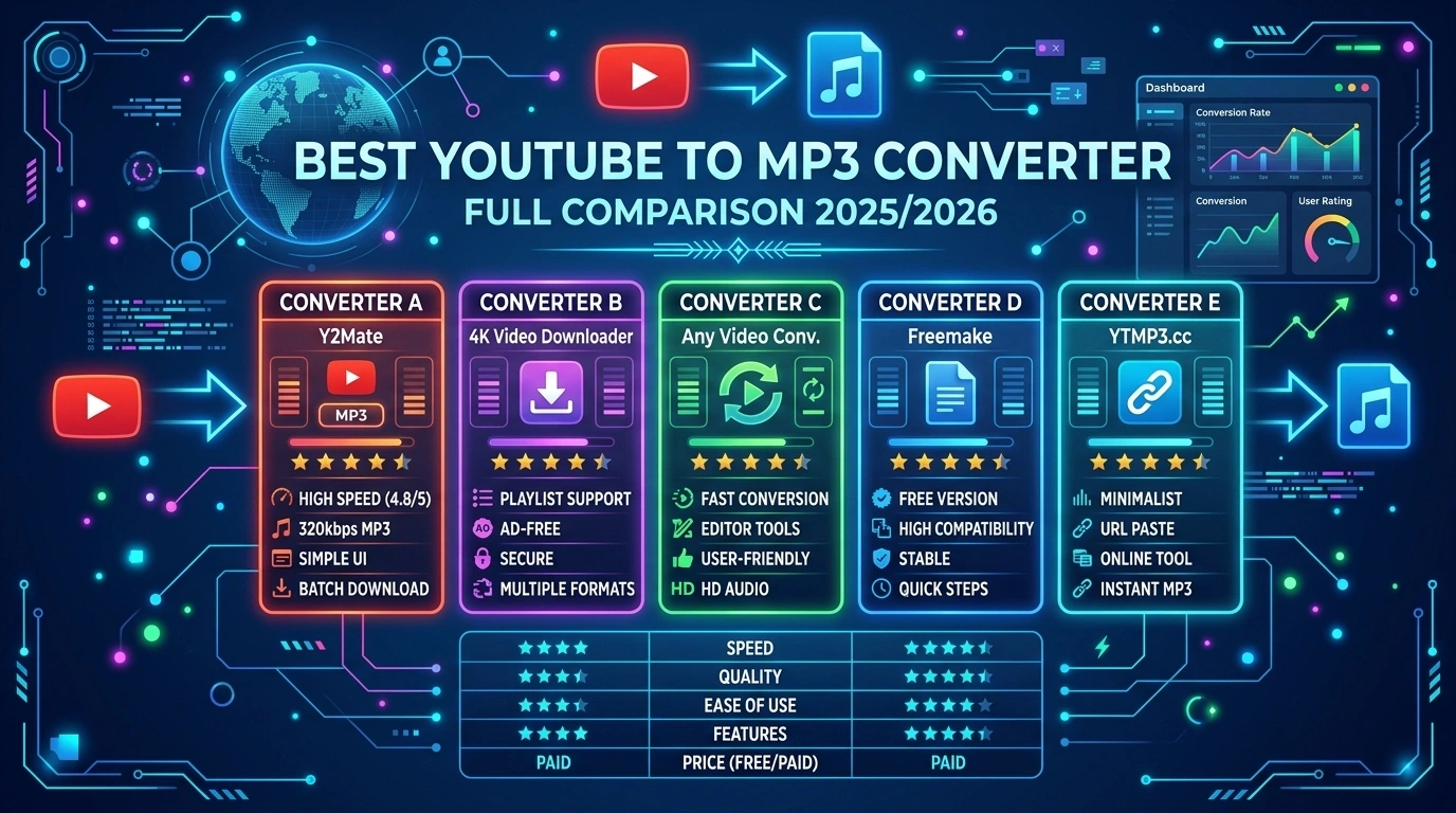 Best YouTube to MP3 Converter: Full Comparison 2025/2026